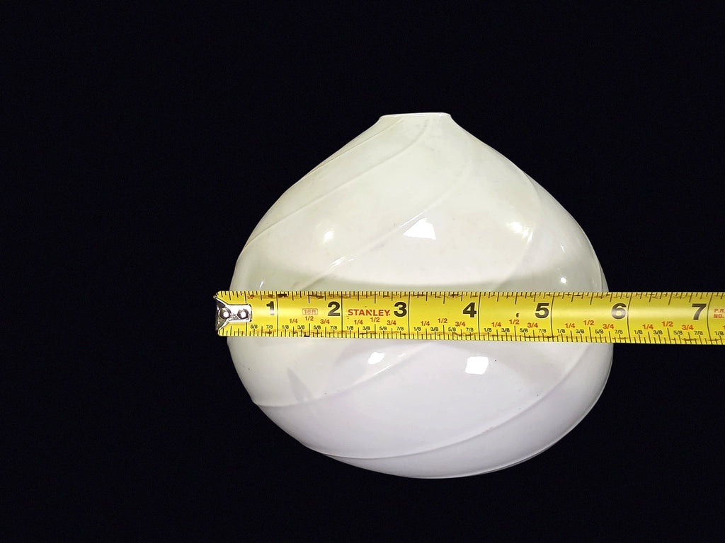Japan Mid-Century Milk Glass Swirl Shade