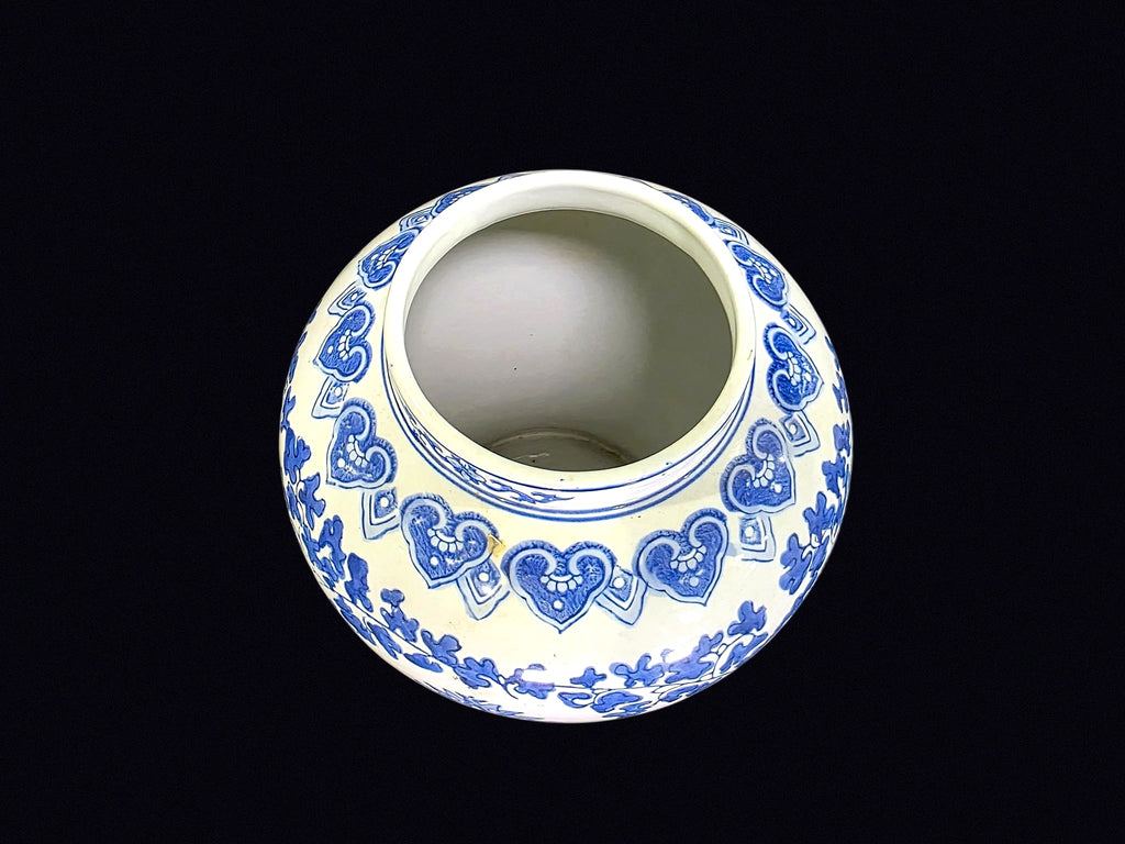 Chinese Blue White Porcelain Lotus Baluster Jar