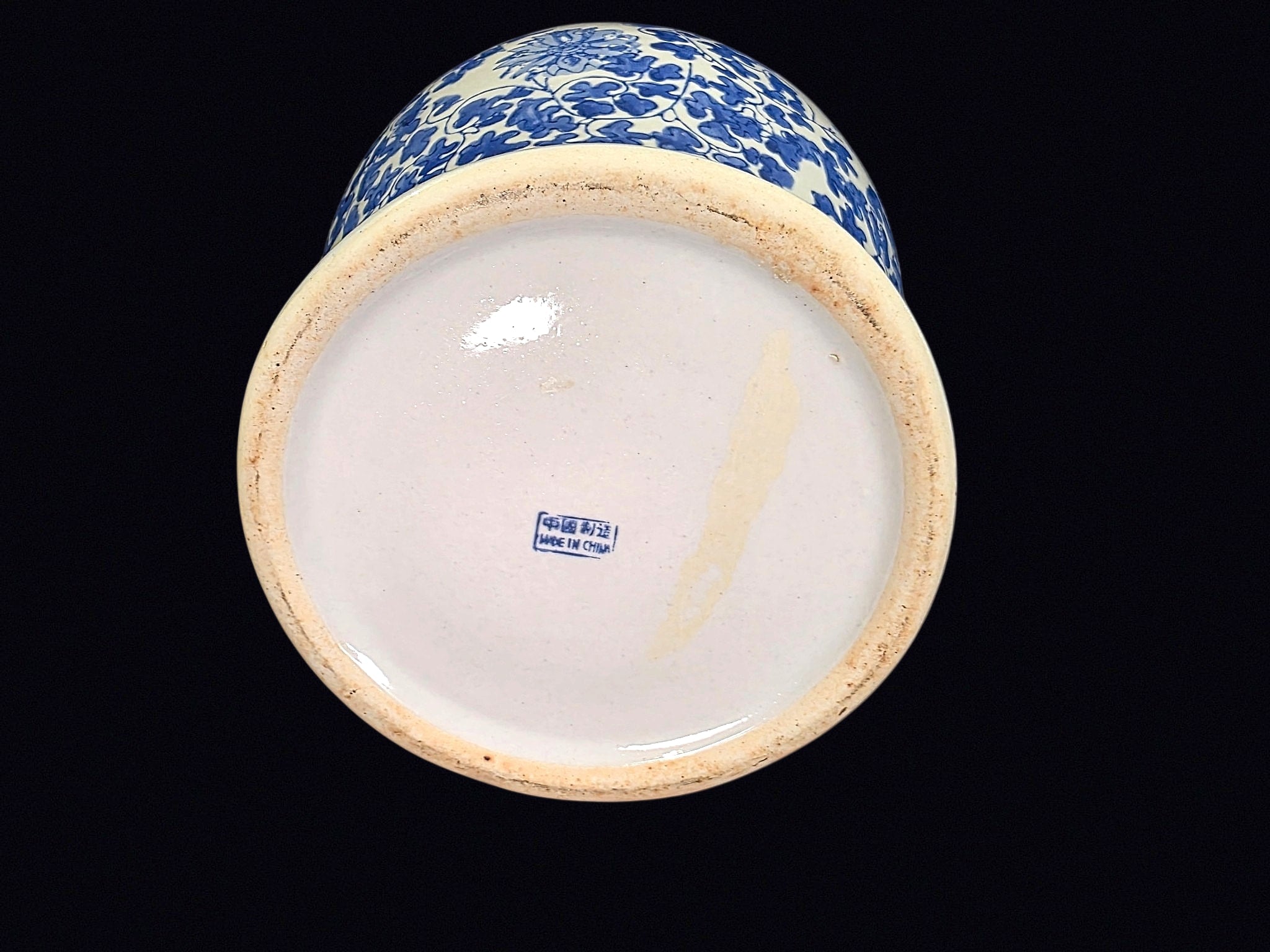 Chinese Blue White Porcelain Lotus Baluster Jar