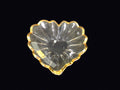 Heart Form Glass Dish Gilt Rim Mid 20th C