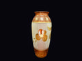 Bohemian Frosted Glass Vase Gilt Floral