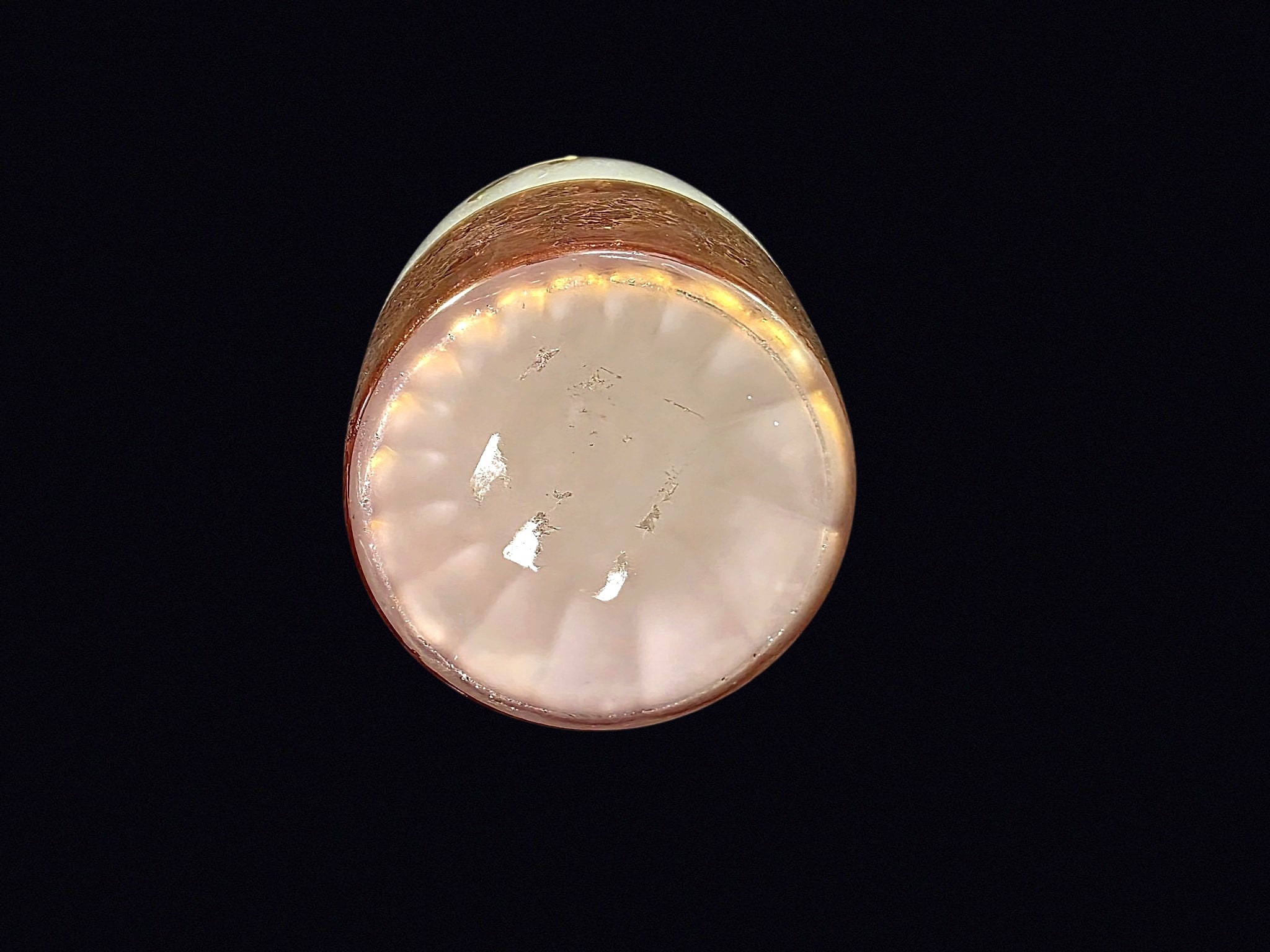 Bohemian Frosted Glass Vase Gilt Floral
