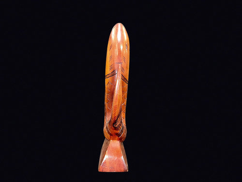 Carved Hardwood Fish Sculpture Mid 20th C