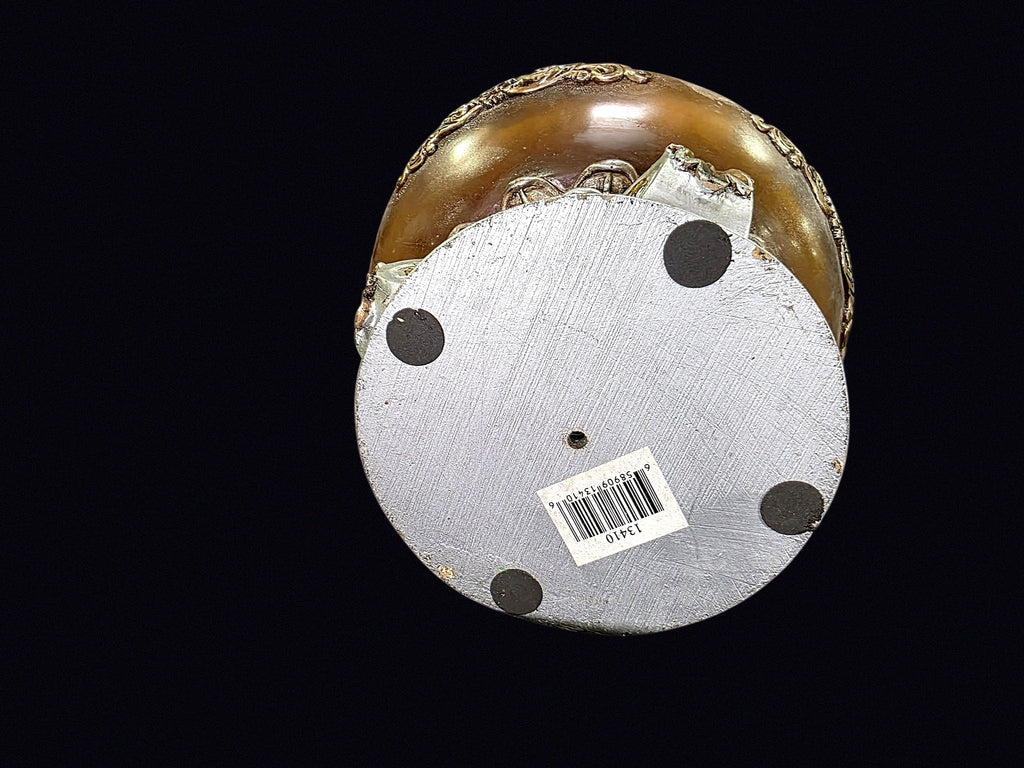 Resin Lidded Urn Faux Amber Flame Finial