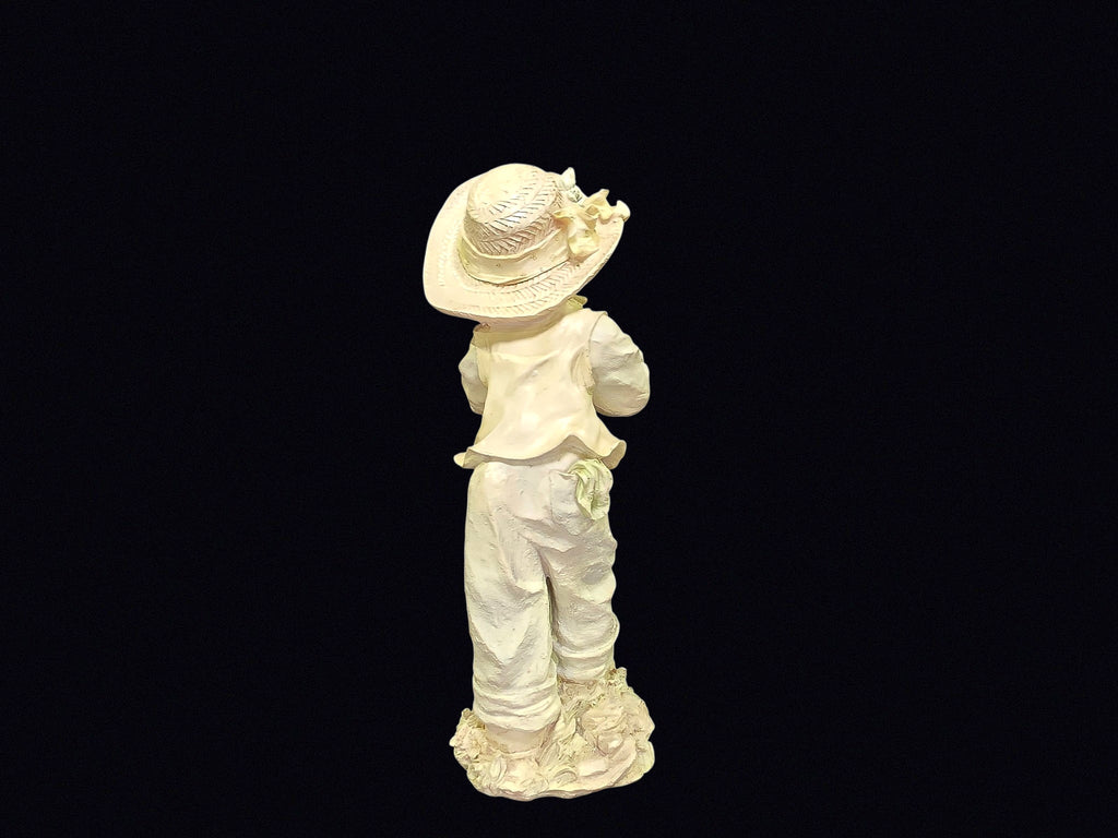 Resin Boy with Shovel Figurine 18in