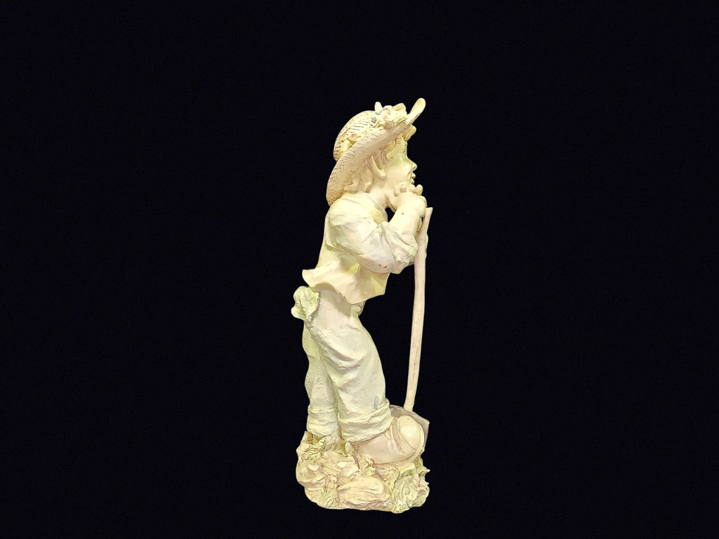 Resin Boy with Shovel Figurine 18in
