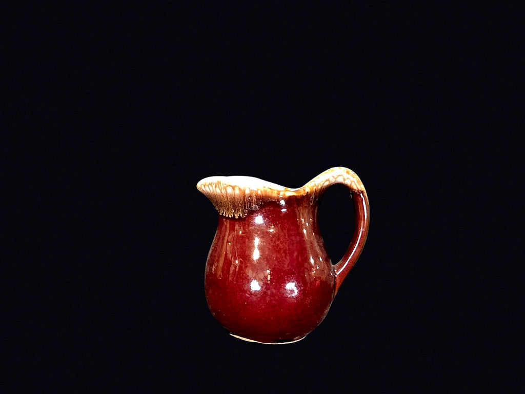 USA Pottery Drip Glaze Pitcher Mid-20th C