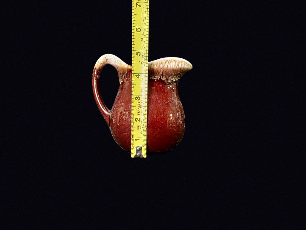 USA Pottery Drip Glaze Pitcher Mid-20th C