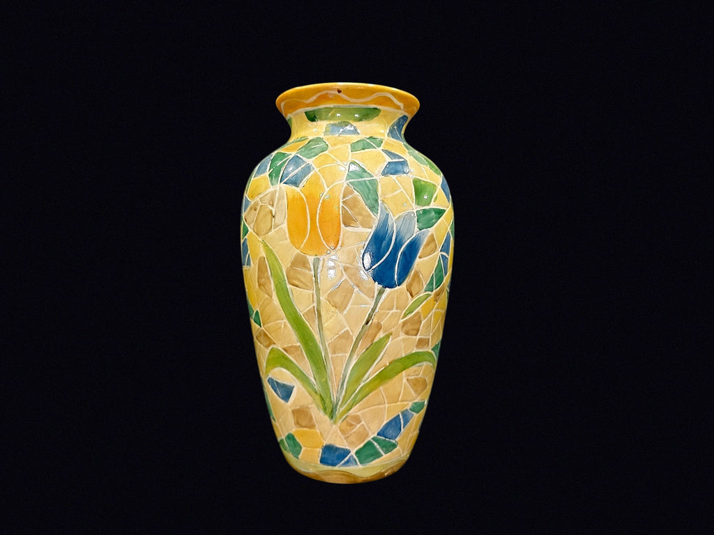 Trencadis Style Ceramic Tulip Vase Late 20th C