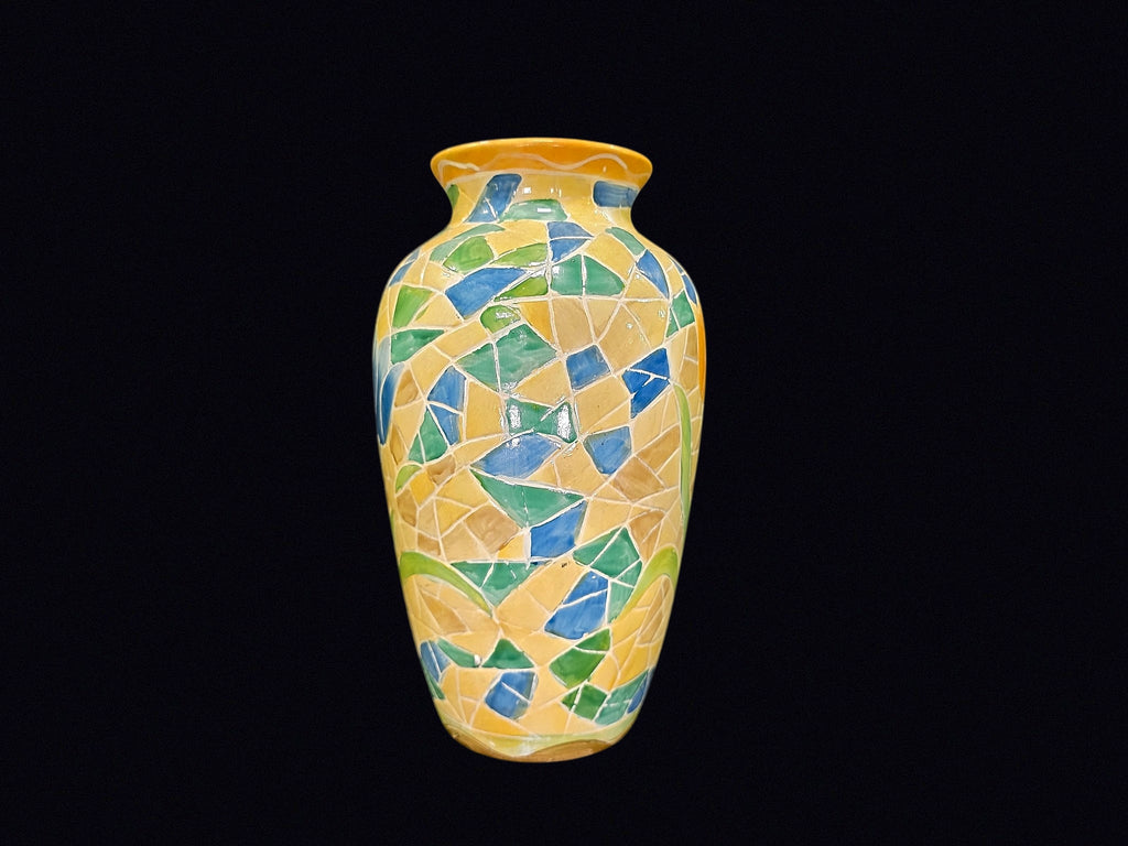 Trencadis Style Ceramic Tulip Vase Late 20th C
