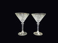 Turkish Cut Crystal Pinwheel Martini Glasses