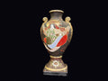 Satsuma Moriage Immortals Vase Japan c1952