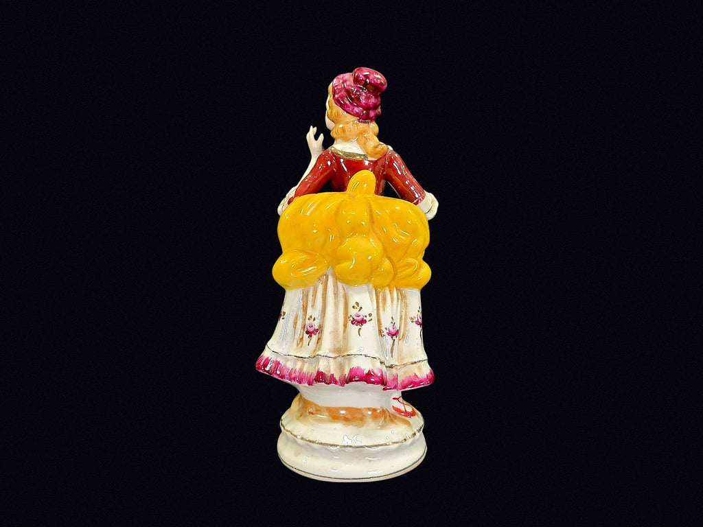 Japan Porcelain Victorian Lady Figurine 7in