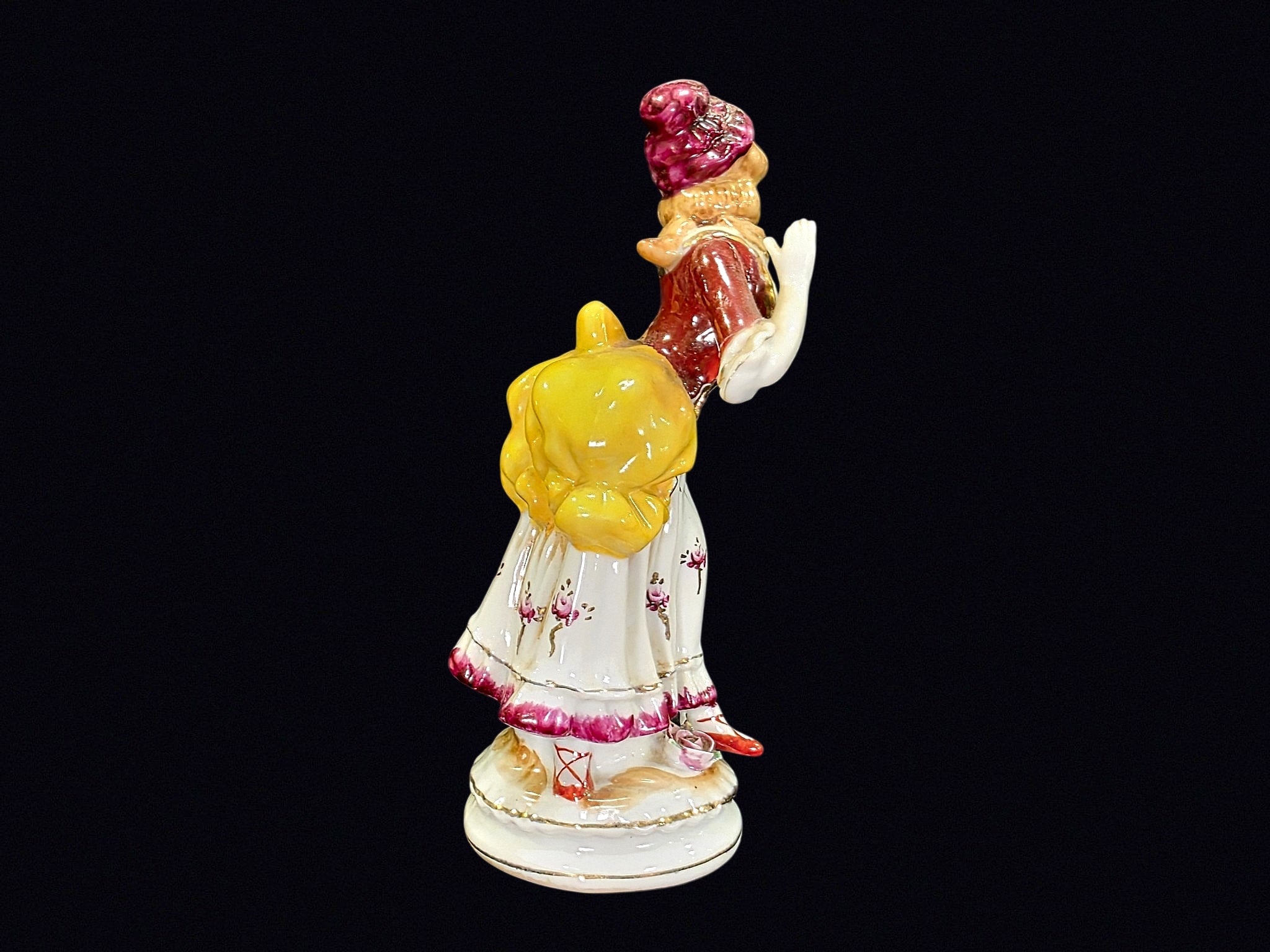 Japan Porcelain Victorian Lady Figurine 7in