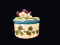 Lesal Home Ceramic Trinket Box Applied Rose
