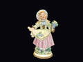 Japan Bisque Girl with Grapes Figurine