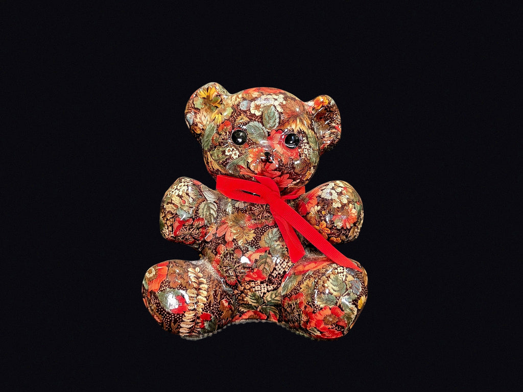 Decoupage Floral Chintz Teddy Bear Figurine