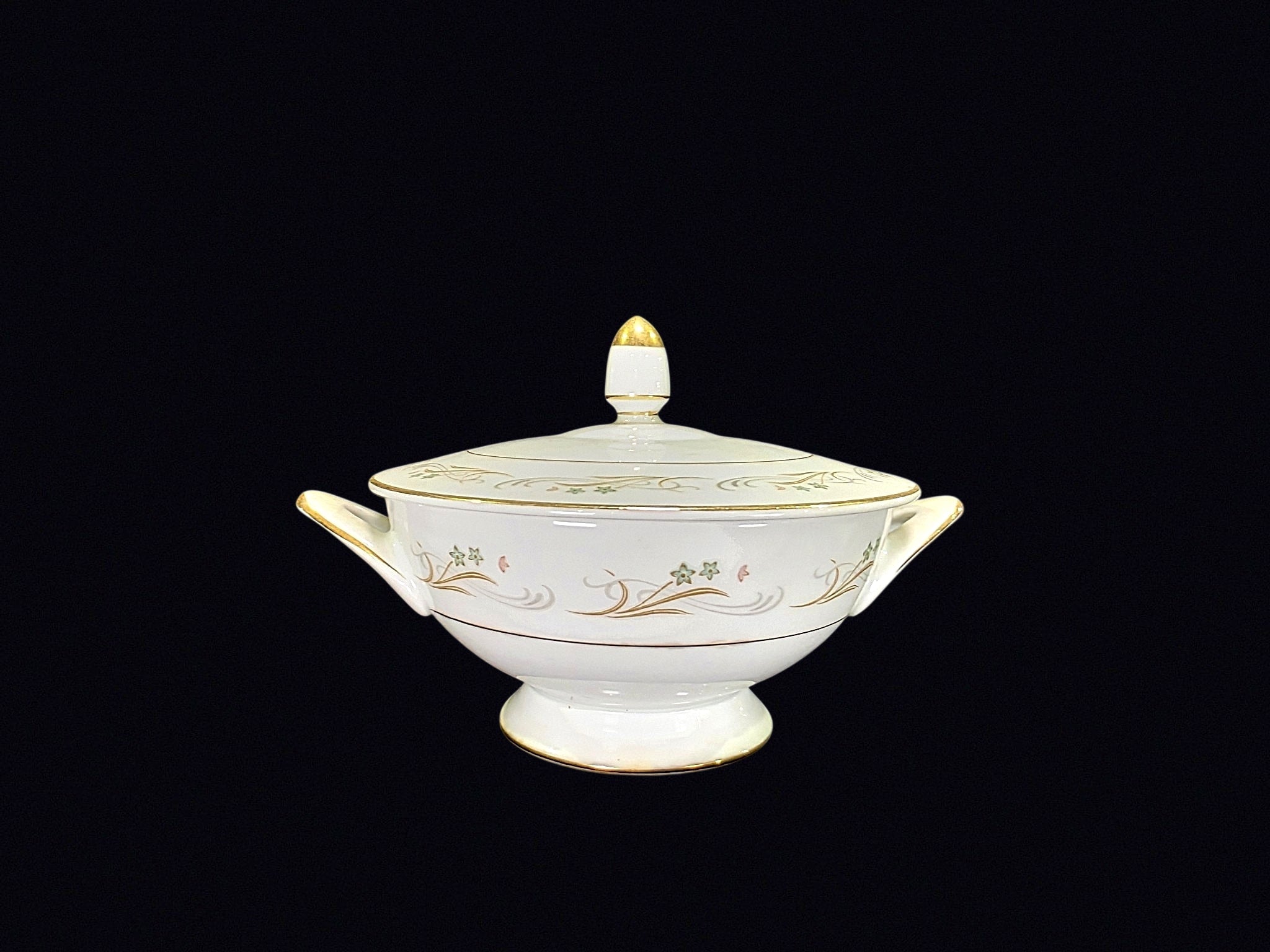 Sango Belaire Porcelain Covered Sugar Bowl