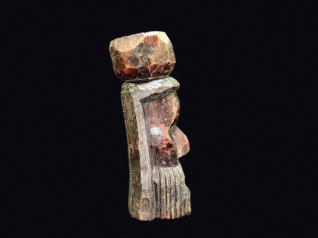 Jamaica Carved Wood Bearded Man Figure 20th C