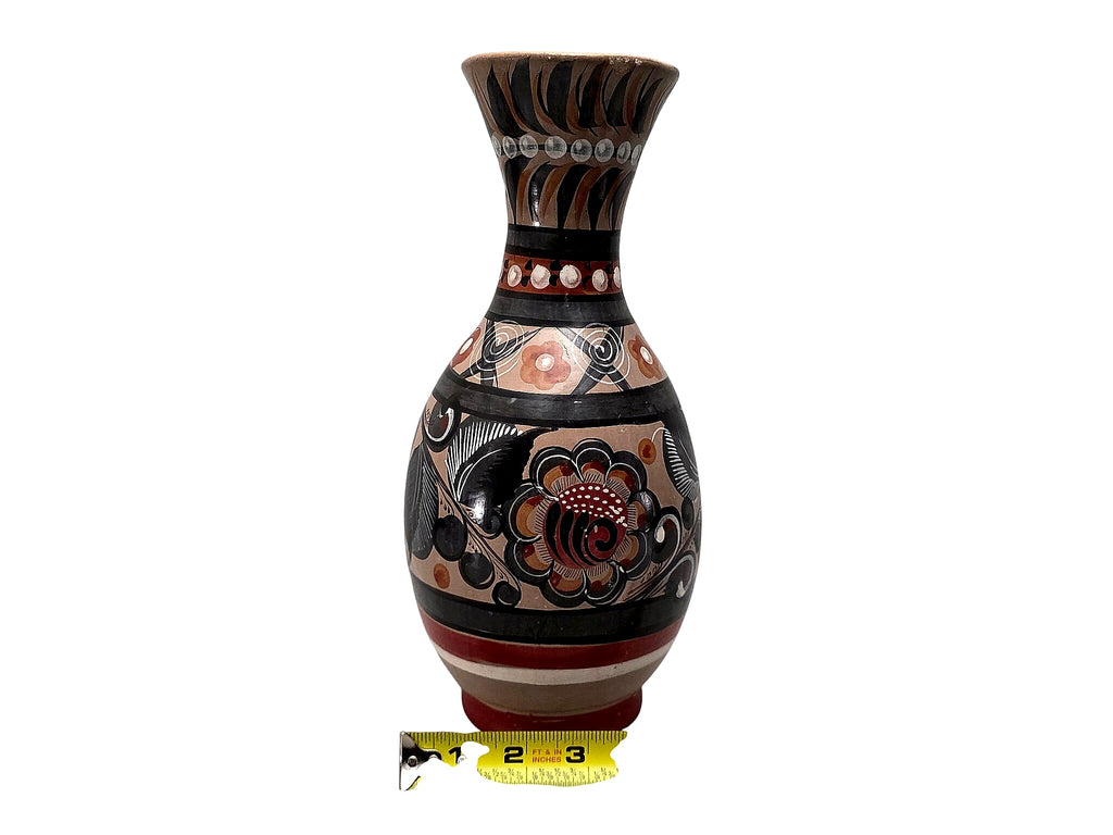 Tonala Mexican Burnished Pottery Bird Vase 11.5"
