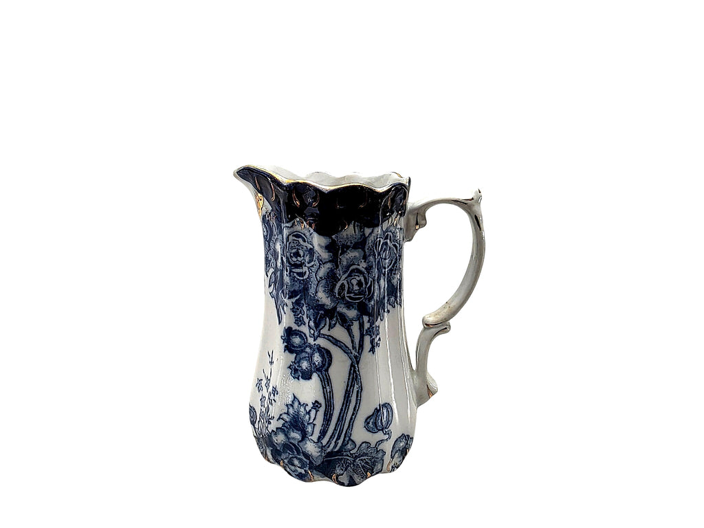 Flow Blue Ironstone Creamer Royal Arms Mark c1890-1910