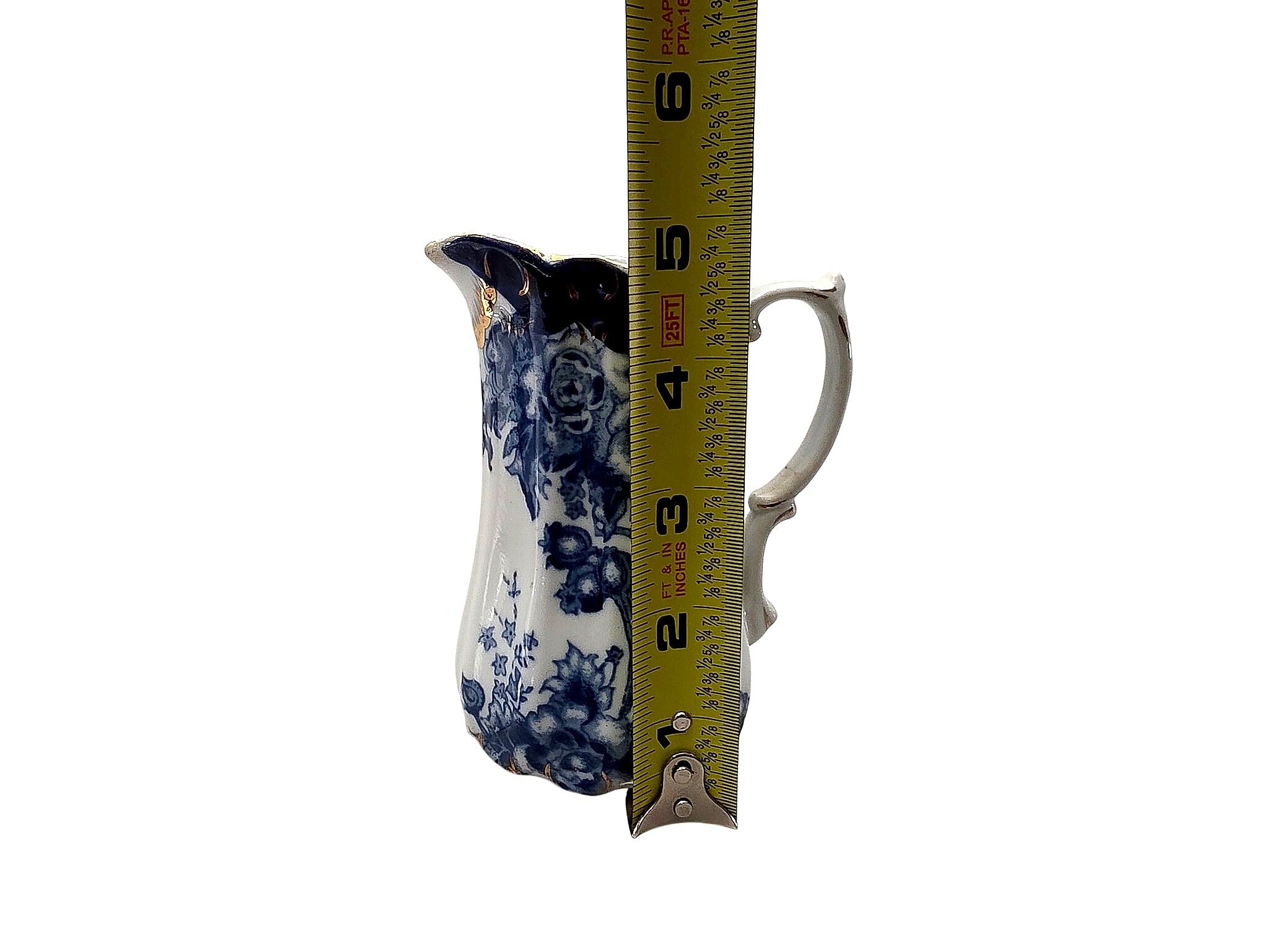 Flow Blue Ironstone Creamer Royal Arms Mark c1890-1910