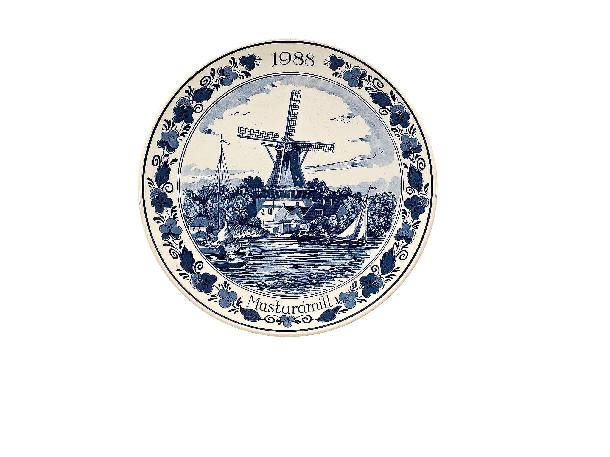 Royal Goedewaagen Delft Bensdorp Mustardmill Plate 1988