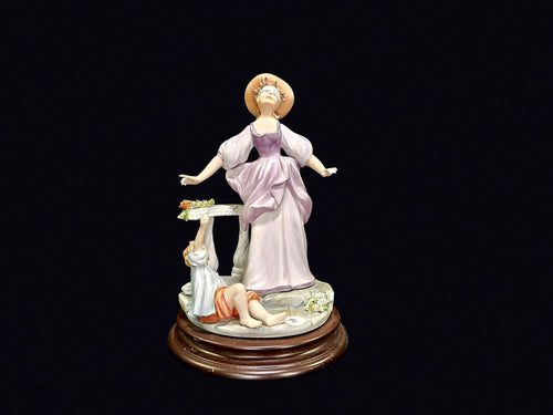 Capodimonte Style Mother Child Porcelain Figure