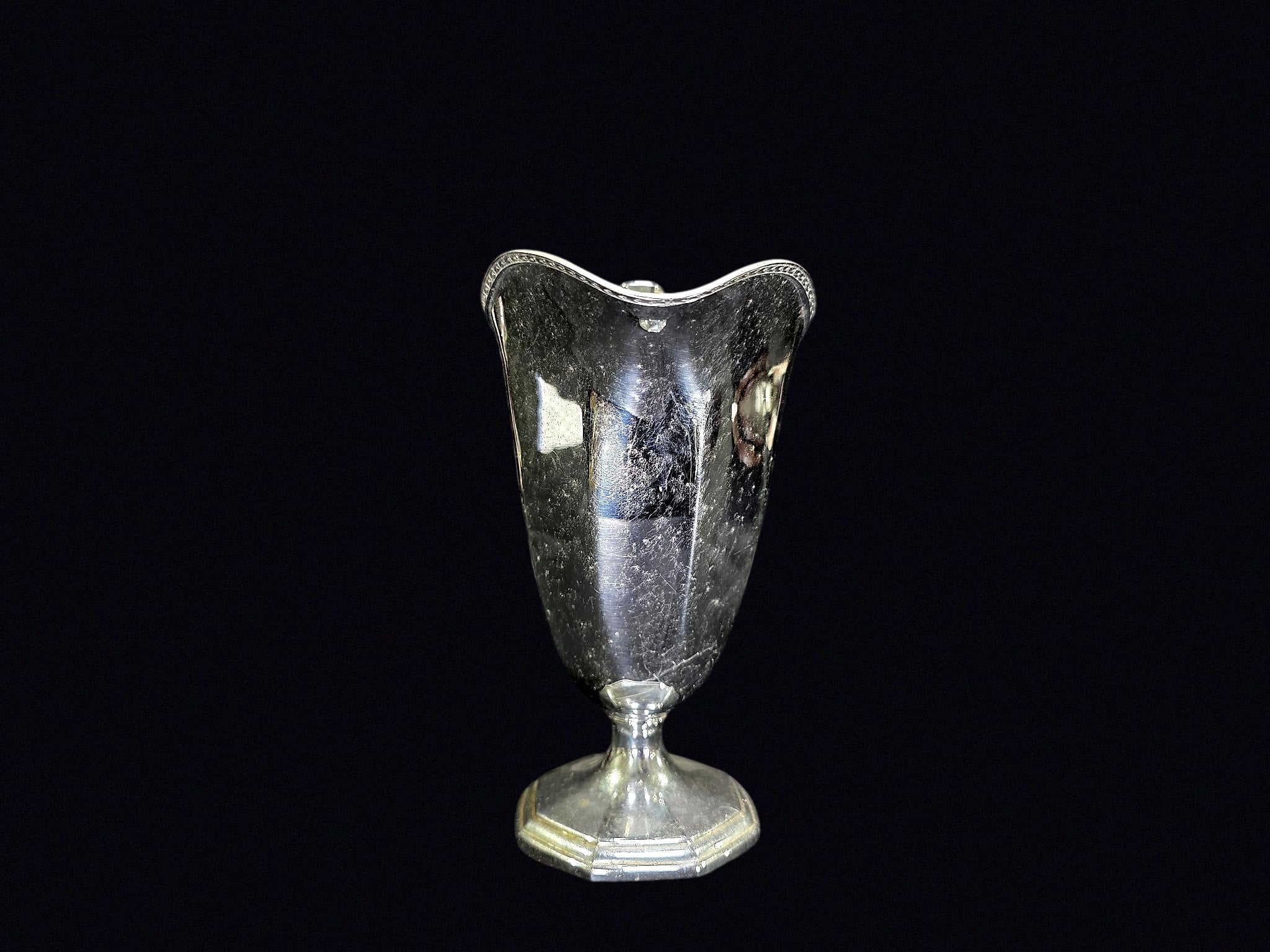 Art Deco Silverplate Creamer Gilt Interior