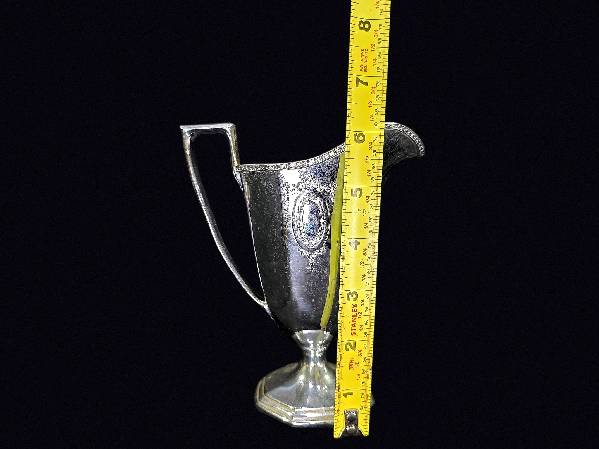 Art Deco Silverplate Creamer Gilt Interior