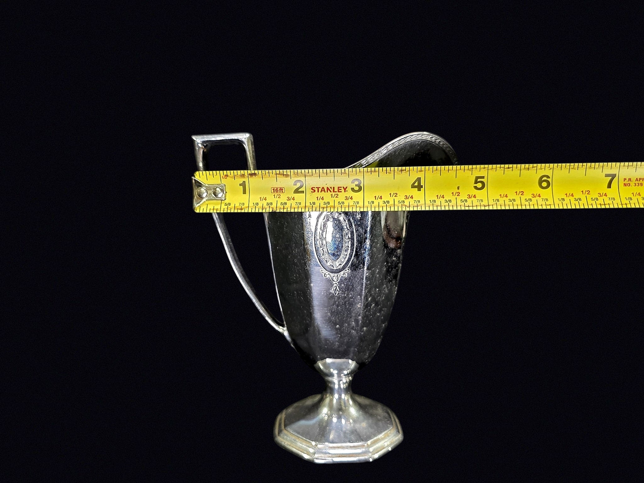 Art Deco Silverplate Creamer Gilt Interior