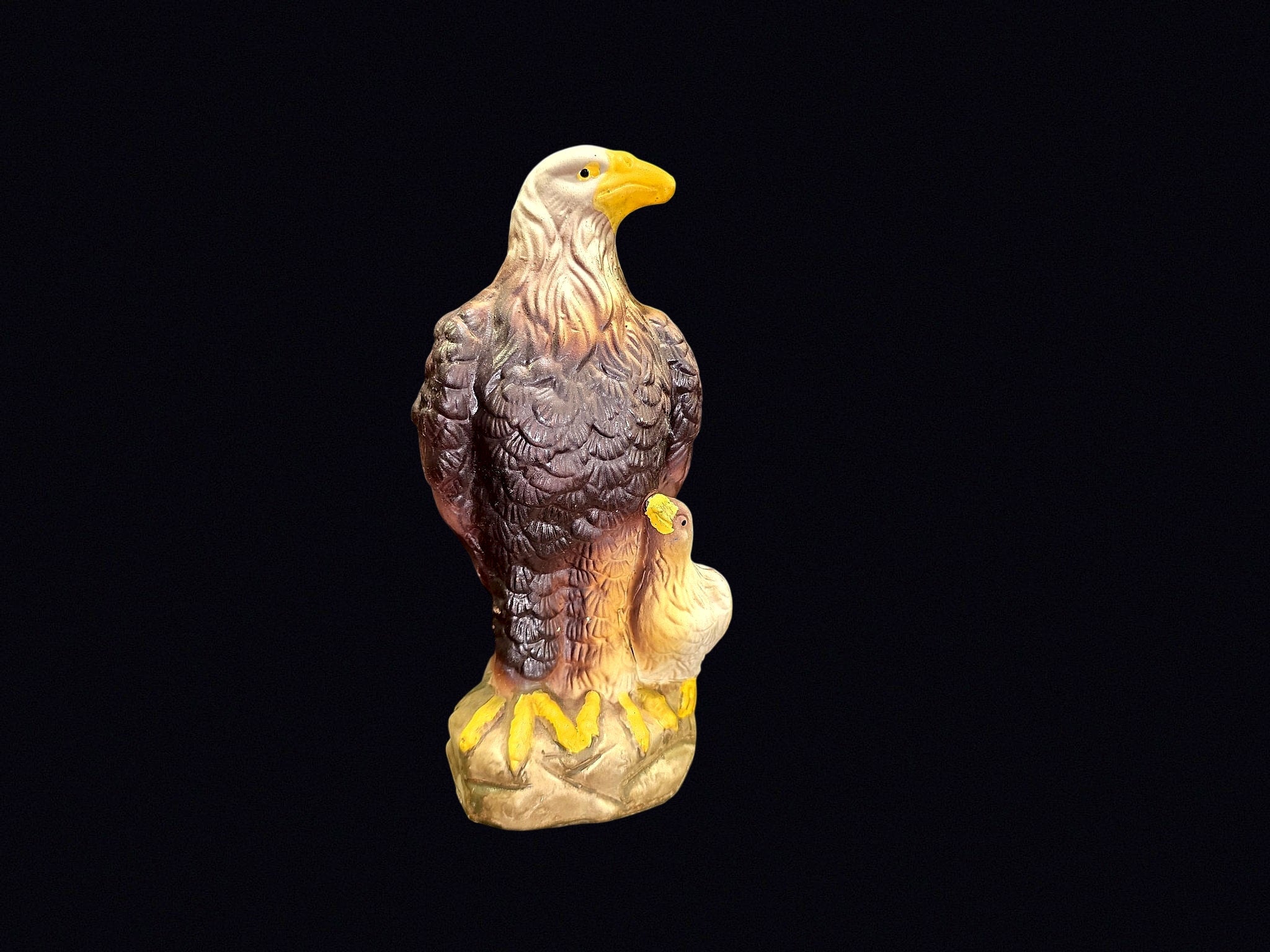 Ceramic Bald Eagle Decanter with Eaglet