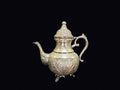 Moroccan Silver Plate Repoussé Footed Teapot