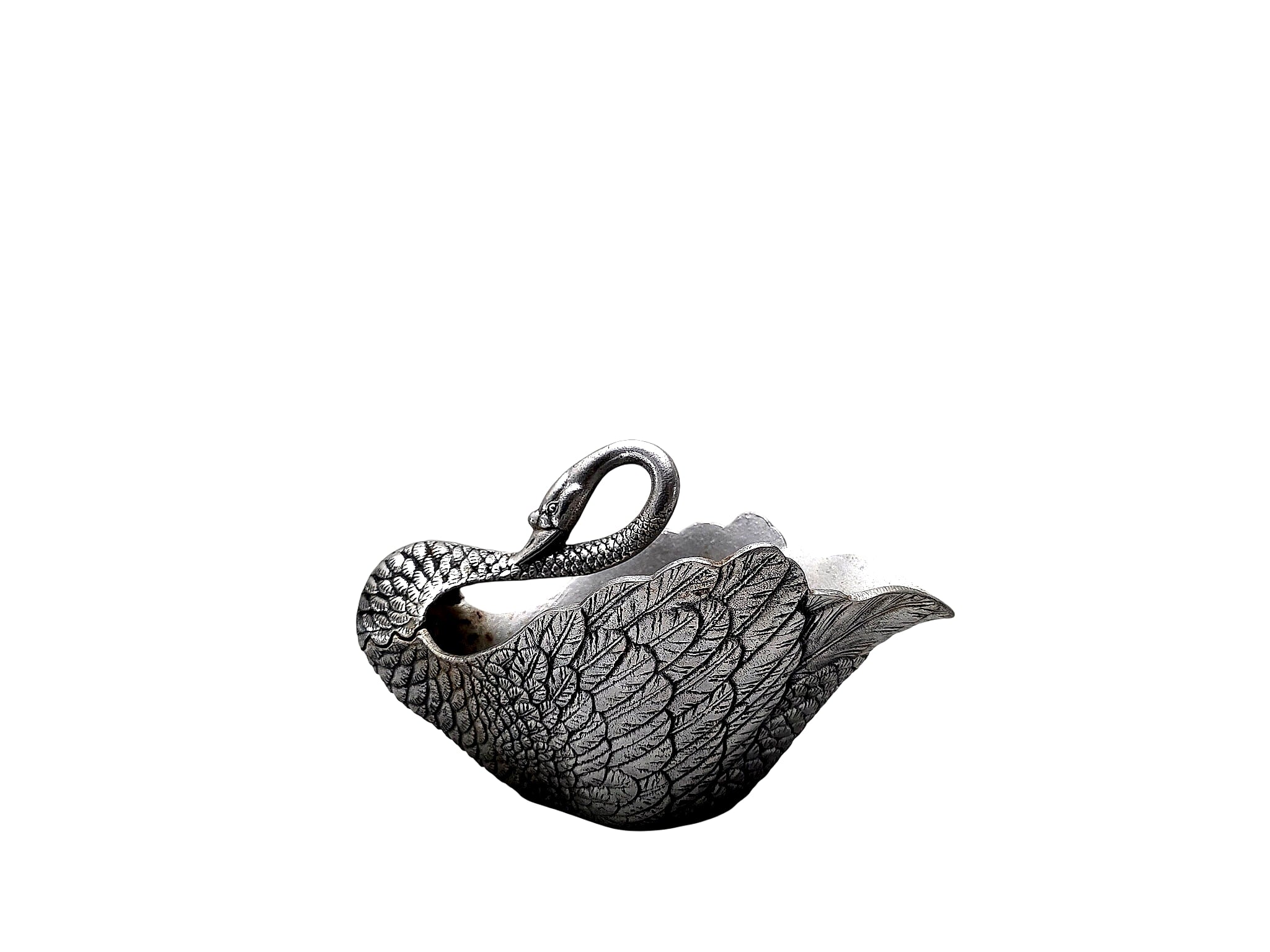 Jaruna Court 1990 Pewter Figural Swan Bowl