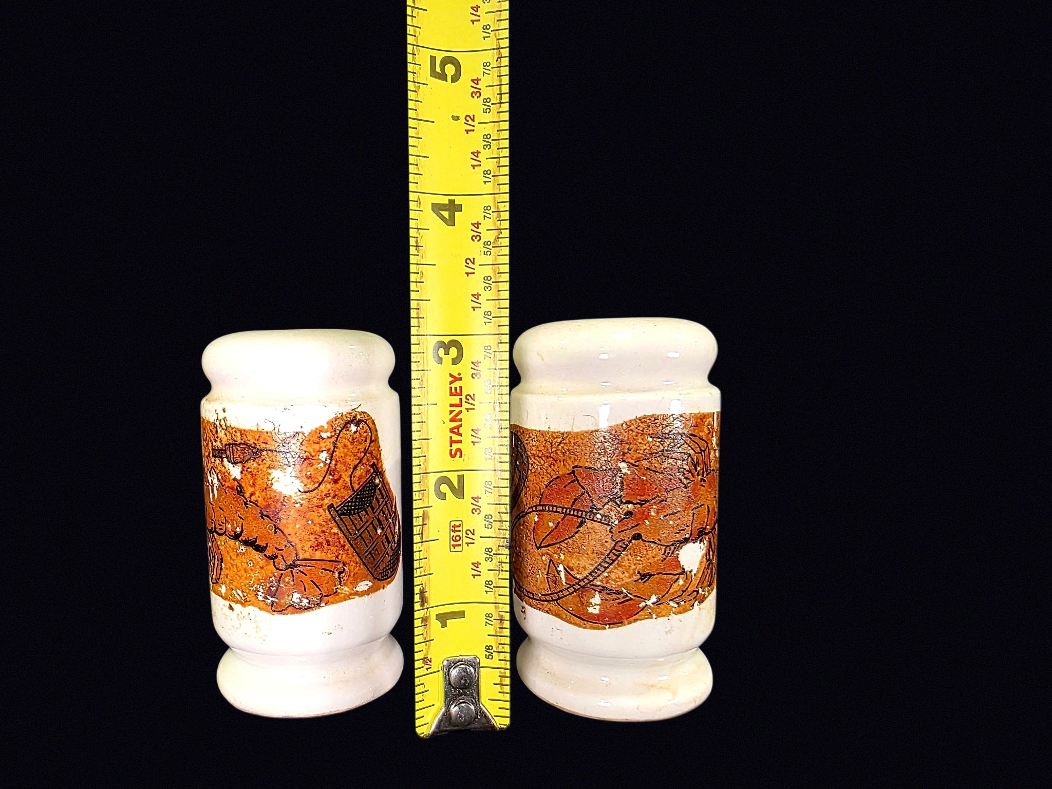 Japan Mid-Century Porcelain Transferware Shakers
