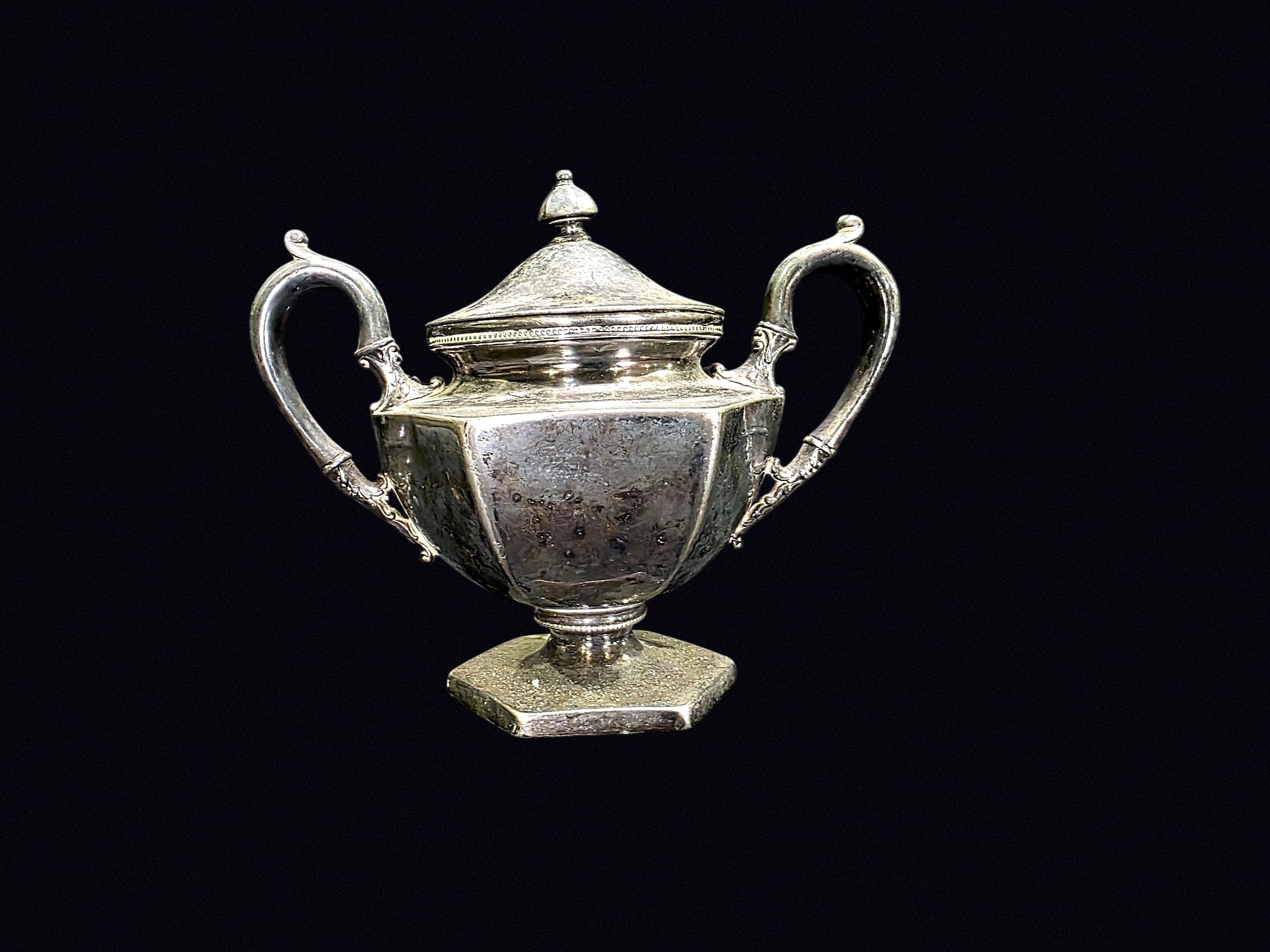 Quadruple Plate Covered Sugar Bowl 3098 c1900