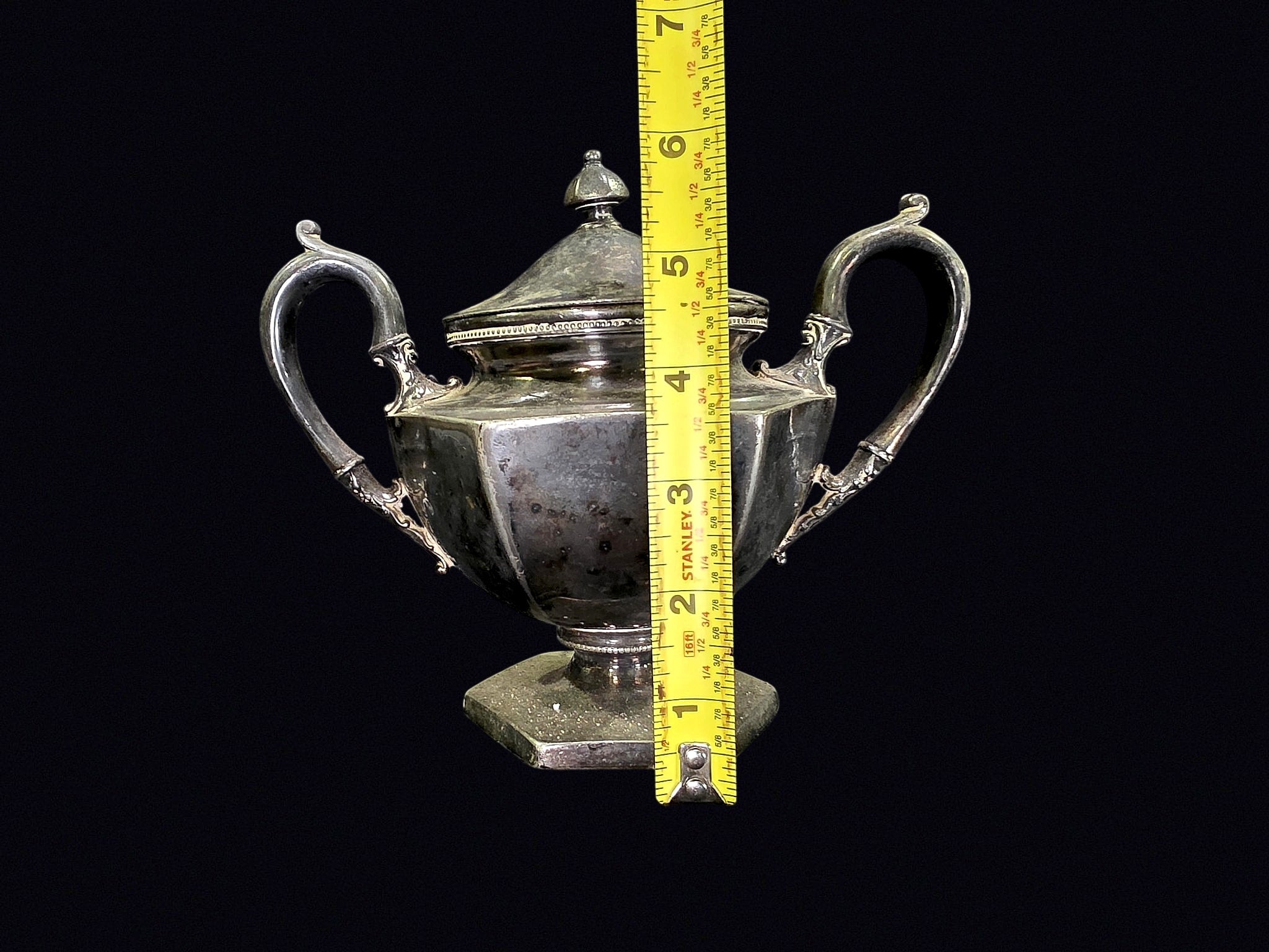 Quadruple Plate Covered Sugar Bowl 3098 c1900