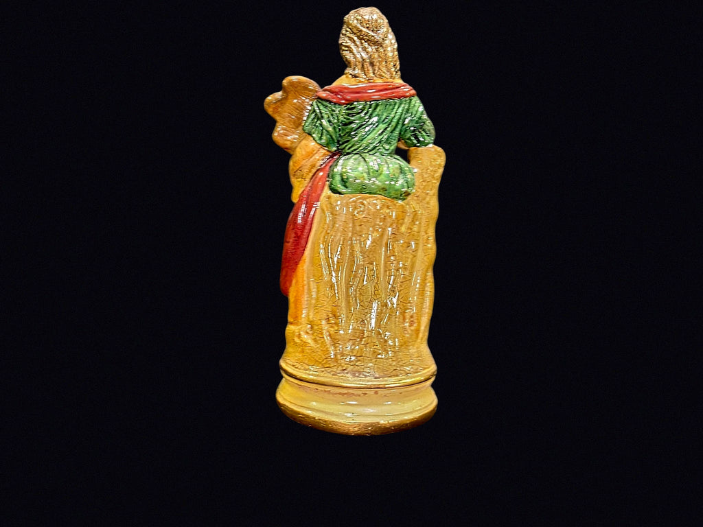 Victorian Chalkware Ceres Figure w/ Wheat Sheaf