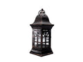 Hexagonal Metal Candle Lantern Antiqued Bronze Finish