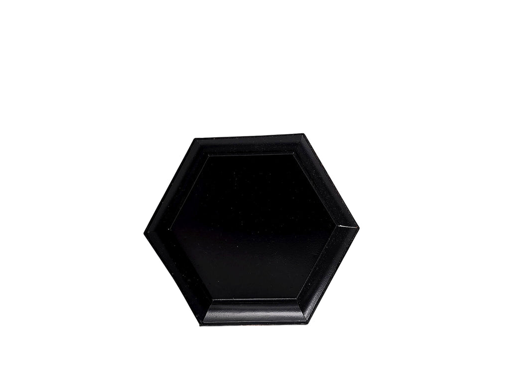 Hexagonal Metal Candle Lantern Antiqued Bronze Finish