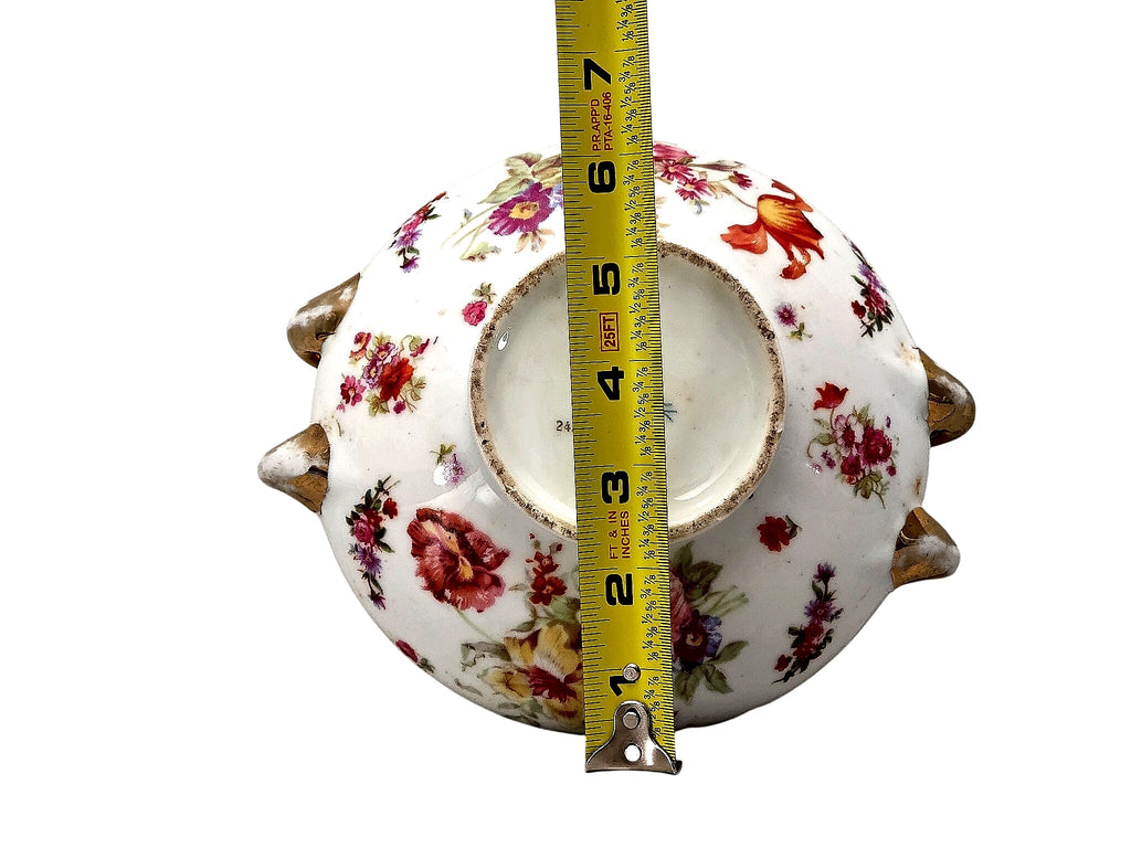 Dresden Porcelain Kauffmann Scene Twin-Handled Bowl c1900
