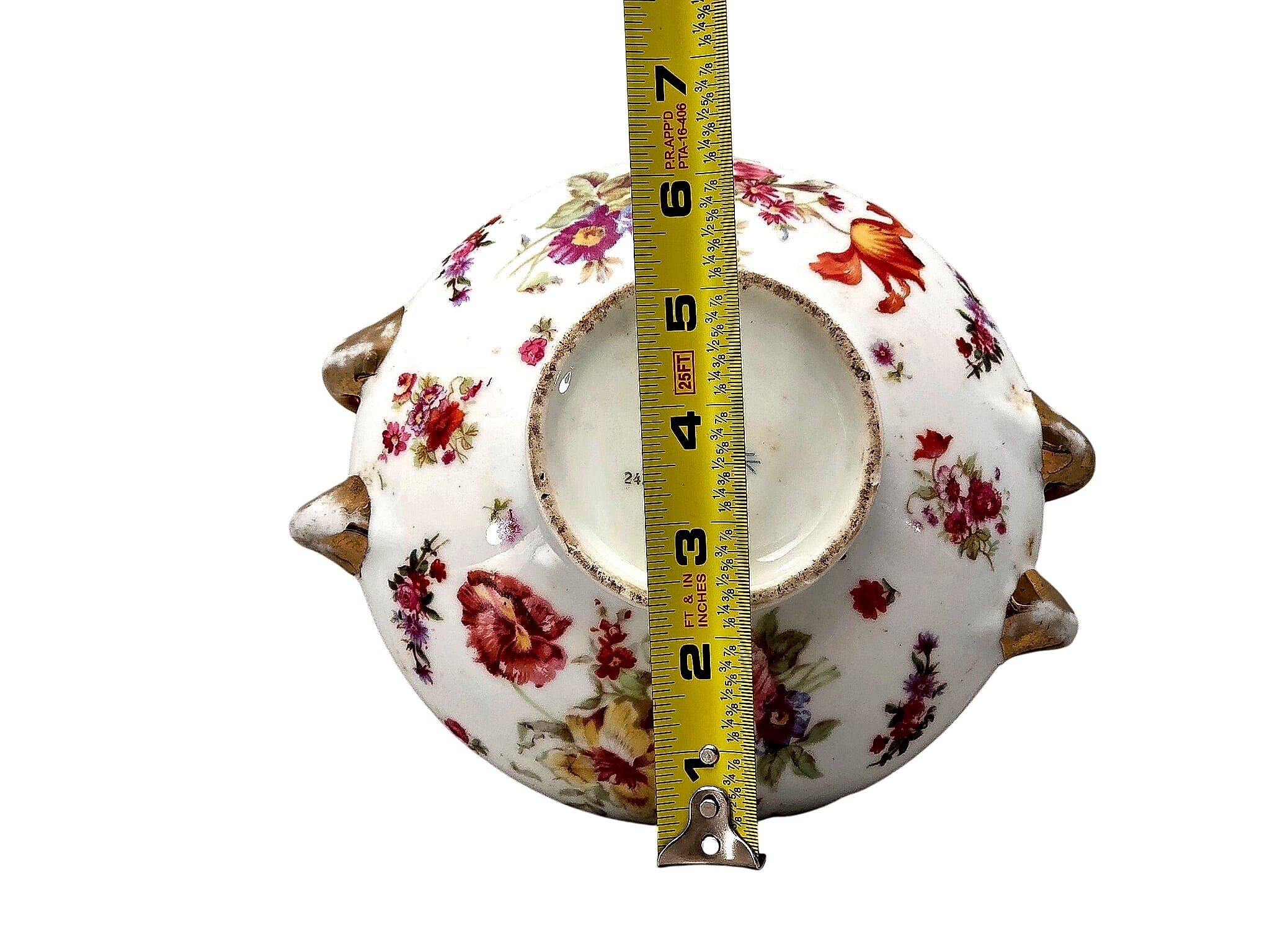 Dresden Porcelain Kauffmann Scene Twin-Handled Bowl c1900