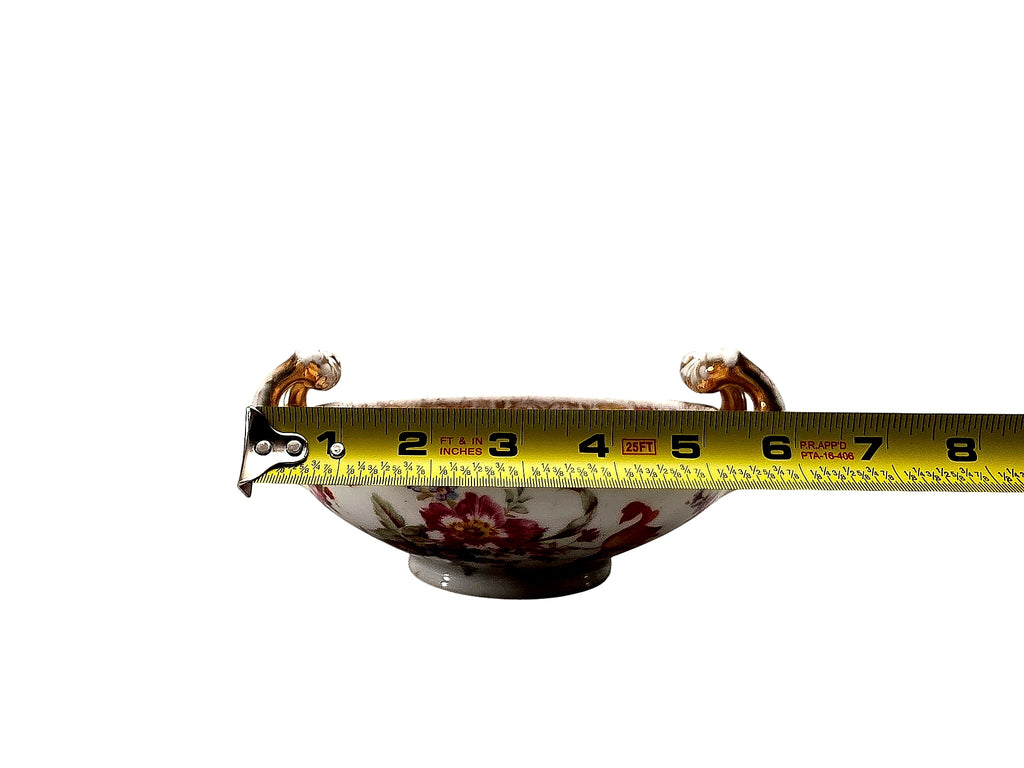 Dresden Porcelain Kauffmann Scene Twin-Handled Bowl c1900