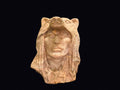 Native Chief Bear Headdress Bust Resin c1990