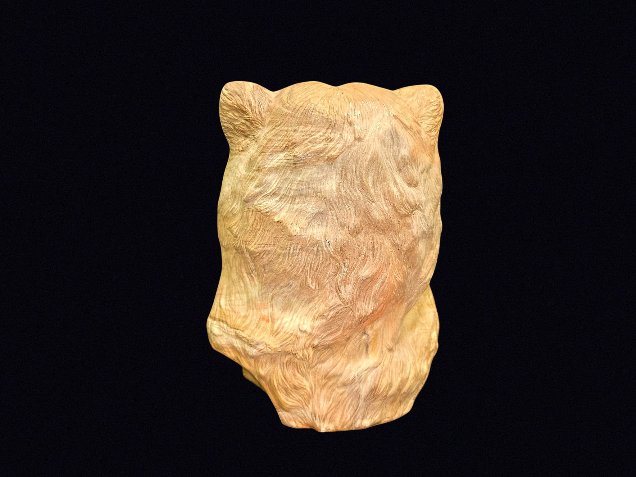 Native Chief Bear Headdress Bust Resin c1990