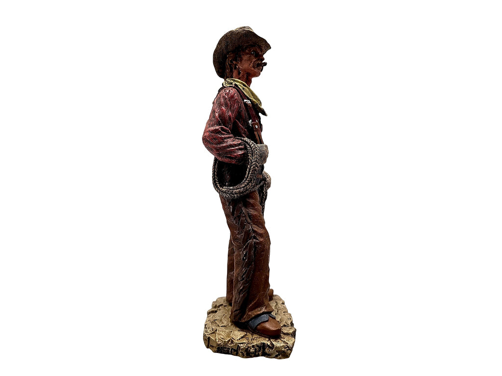 Cowboy Resin Figurine with Lasso Late 20th Century 10.5in