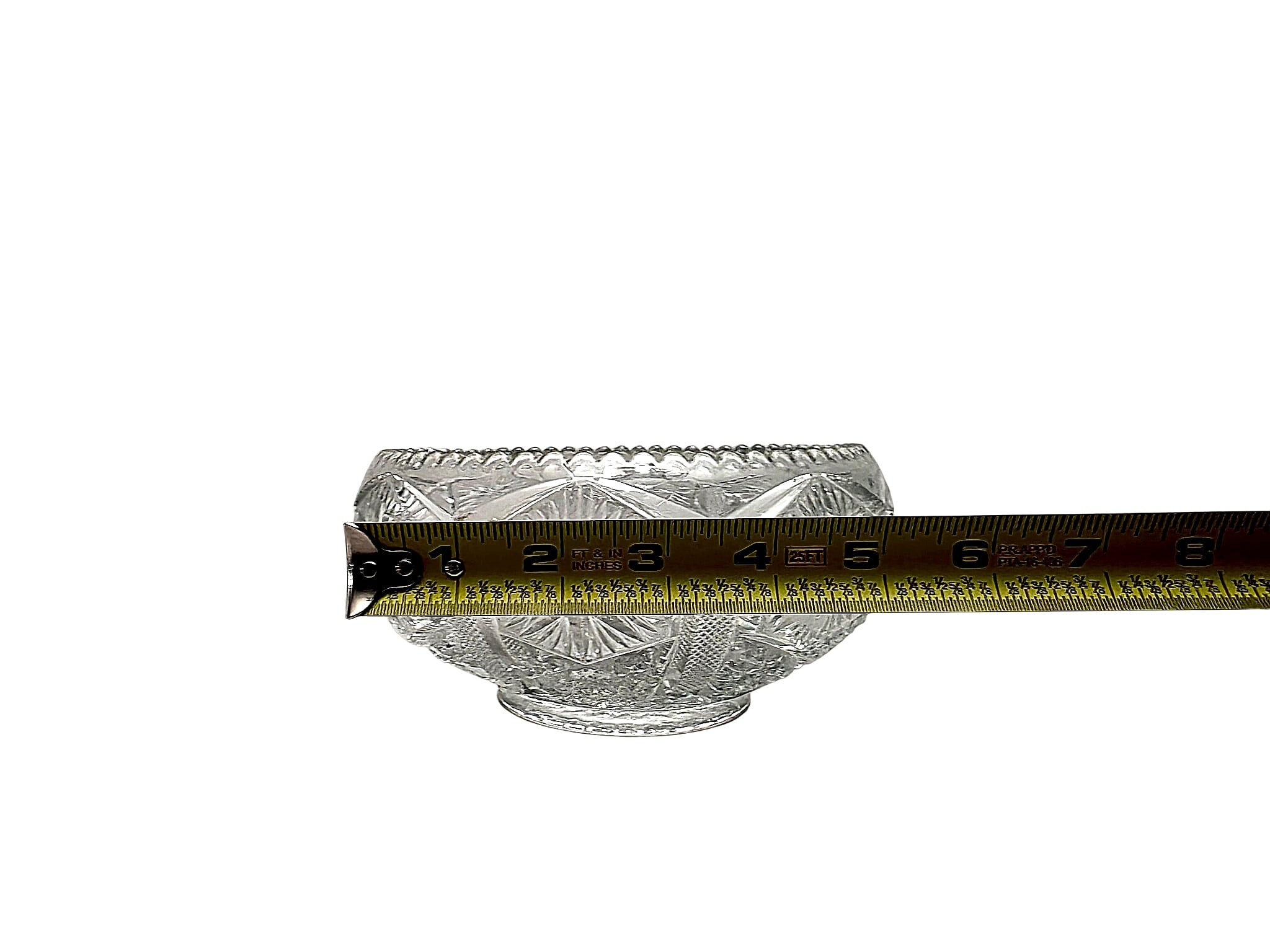 EAPG Pressed Glass Footed Bowl Hobstar Fan Sawtooth Rim
