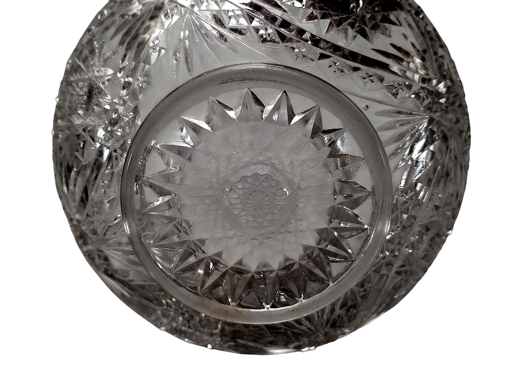 EAPG Pressed Glass Footed Bowl Hobstar Pinwheel Sawtooth