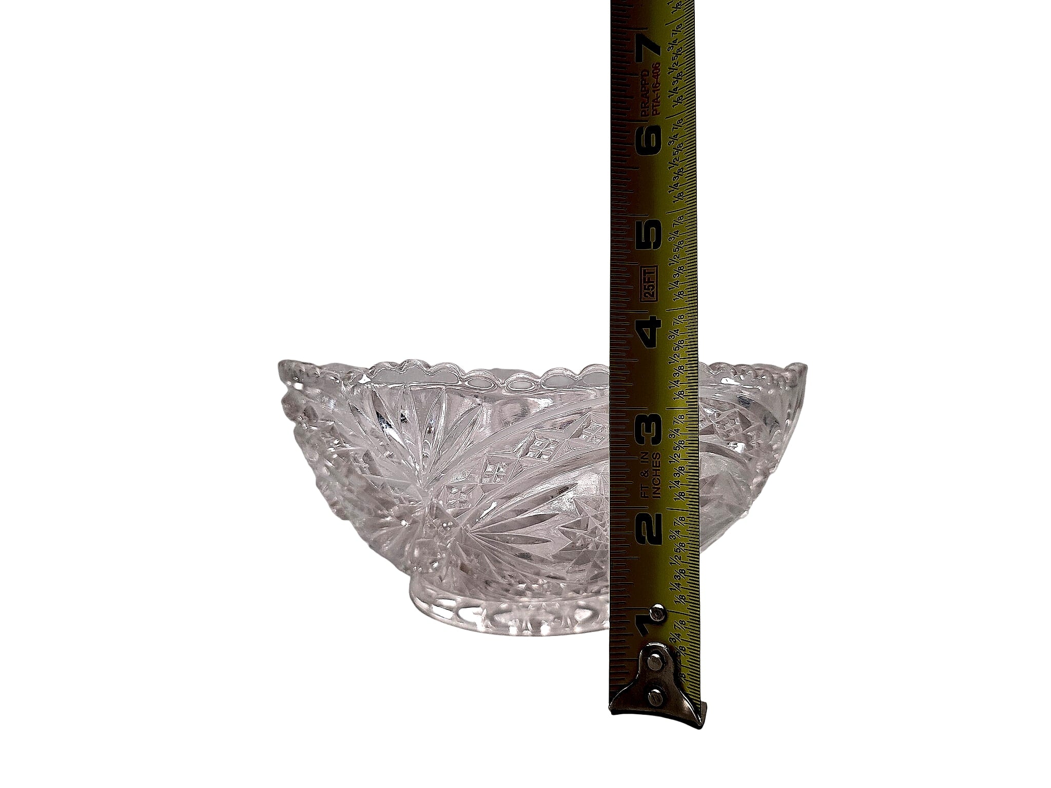 EAPG Pressed Glass Footed Bowl Hobstar Pinwheel Sawtooth