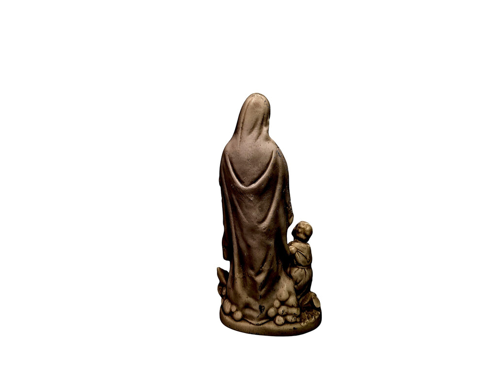 Our Lady of Lourdes Bernadette Resin Figurine 20th C